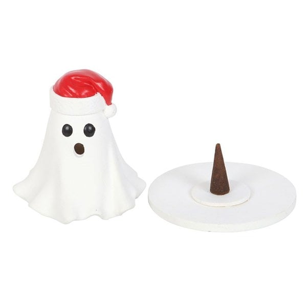 Serano Ghost with Santa Hat Tealight and Incense Cone Holder