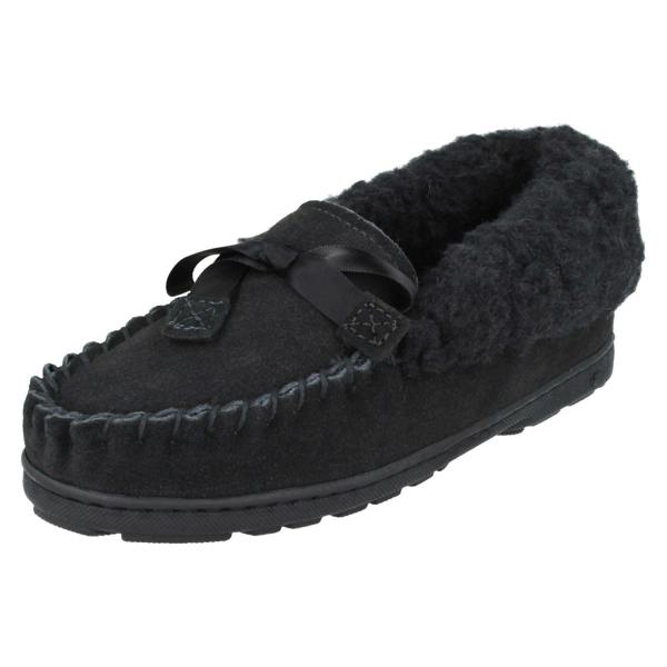 Bear Paw Ladies Bear Paw Bow Detailed Slippers Indio