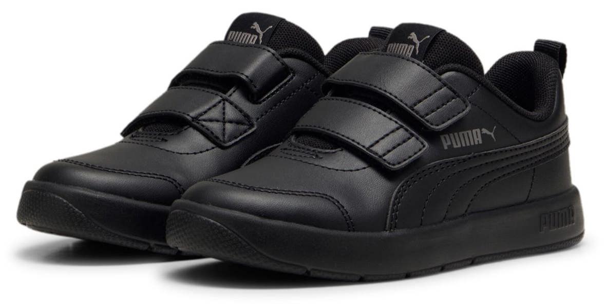Puma Unisex Junior Courtflex V3 School Trainers Shoes Black 397642