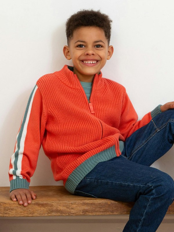 Kite Boys Organic Chunky Knit Zippy