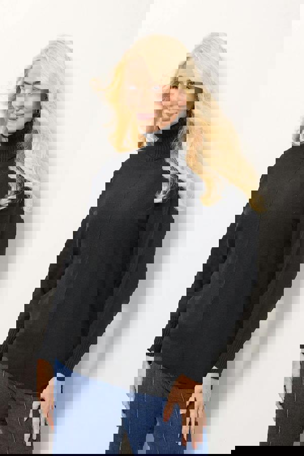 Mudflower Roll Neck Batwing Jumper