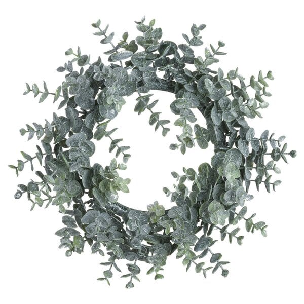 Wyld Haus Artificial Large Frosted Eucalyptus Candle Wreath
