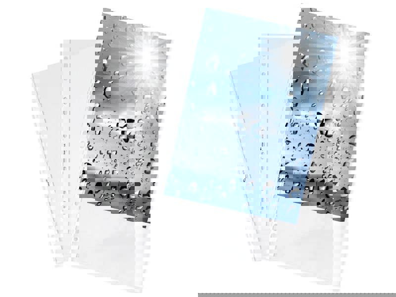 Durable PREMIUM Punched Pockets Sleeve Wallets | 100 Pack | A4 Clear