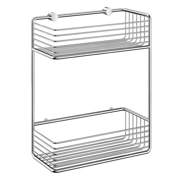 Polished chrome double shower basket