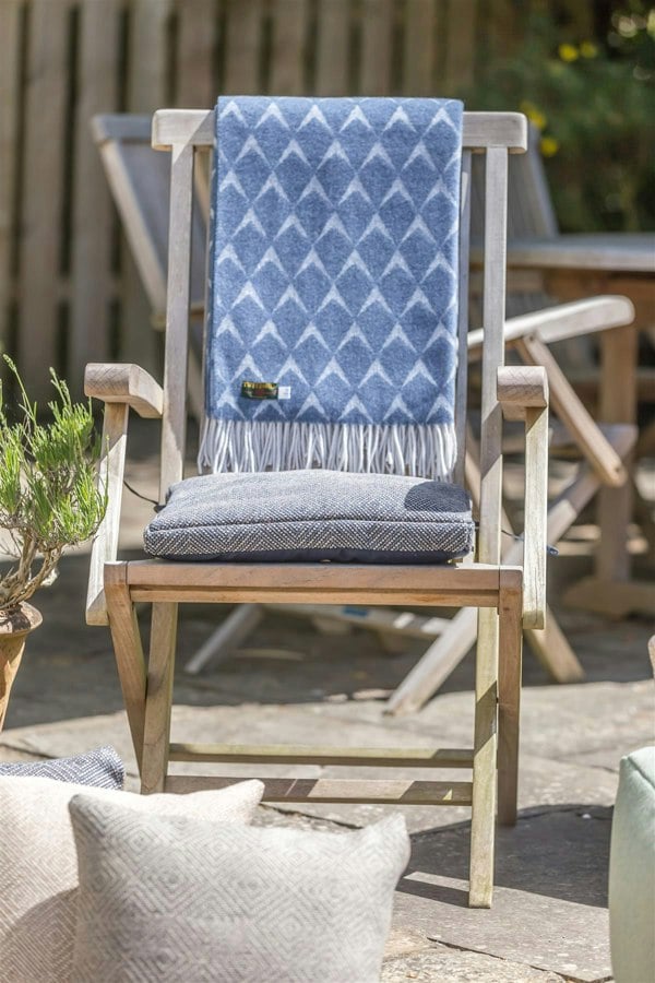 Tweedmill 100% Pure New Merino Wool Coastal Penrhos Blanket/Throw 142 x 180cm Made in the UK