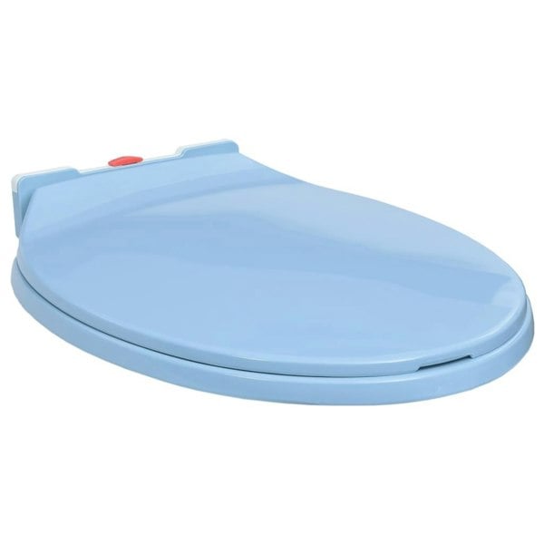 Berkfield Soft-Close Toilet Seat Quick Release Blue Oval