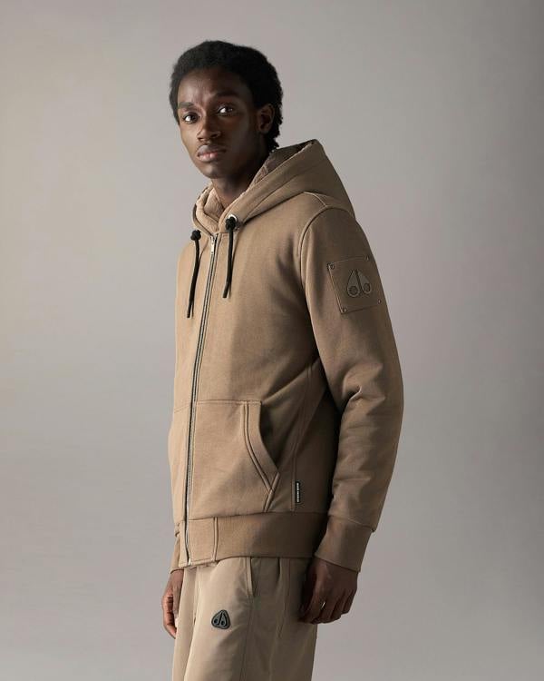 Moose Knuckles Classic Bunny 3 Mens Fleece Hoodie - Ashen 2019 | CHO | Designer Mens Hoodies
