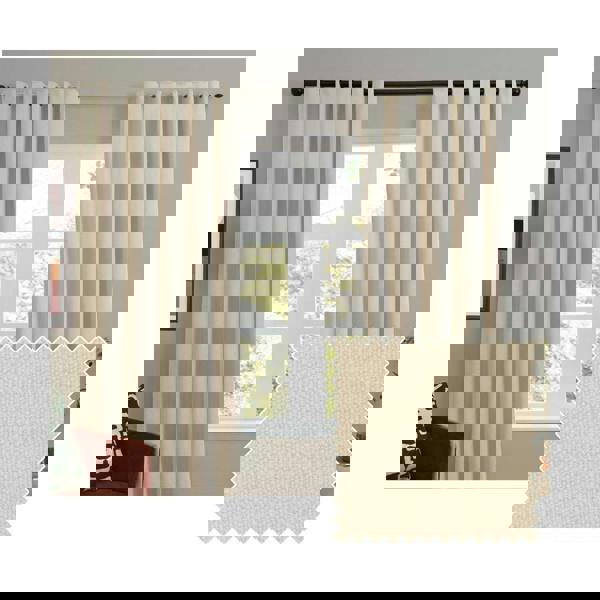 Furn Chenille Blackout Curtains - Ecru