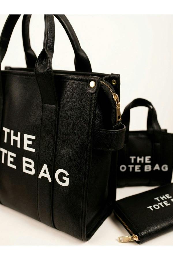 Sophia Tote Bag Set - Black
