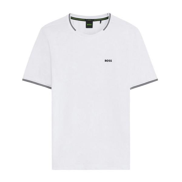 Boss Mens Hbg Taul Cotton Regular T-Shirt - White - 