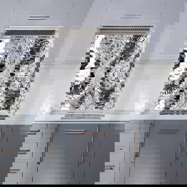 Warren Reed - Designer Abstract Moon and Sun Kitchen Splashback