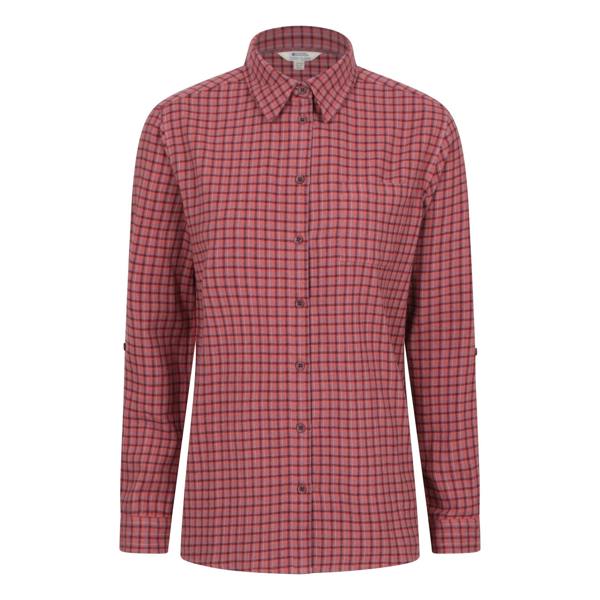 Mountain Warehouse Womens/Ladies Balsam Brushed Flannel Longline Shirt - Rust - 