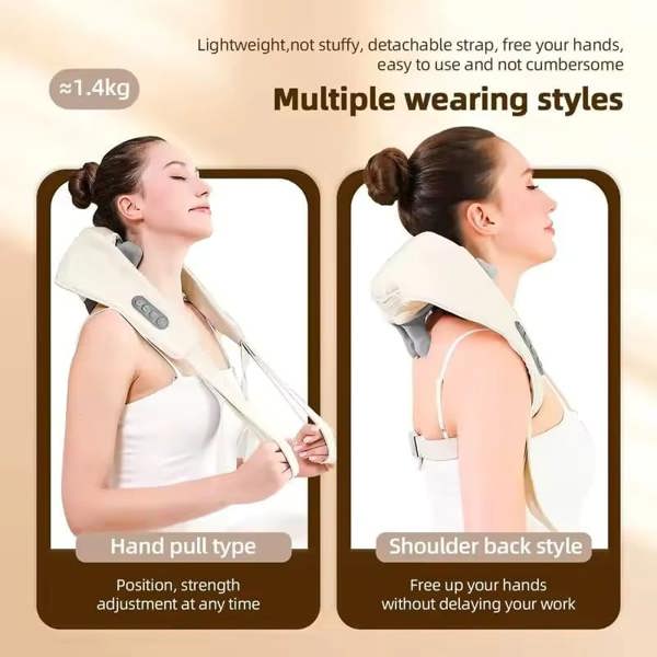 Dragodirect Neck Massager with Heat Shoulder Massager Shiatsu Neck and Back Massager Muscle Pain Relief