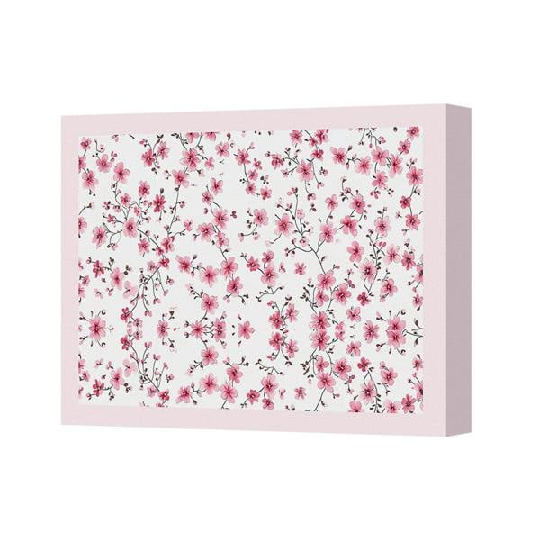 Benjamin Tate Design Pink Cherry Blossom Canvas Wall Art Print On Deep Wooden Frame UK Handmade