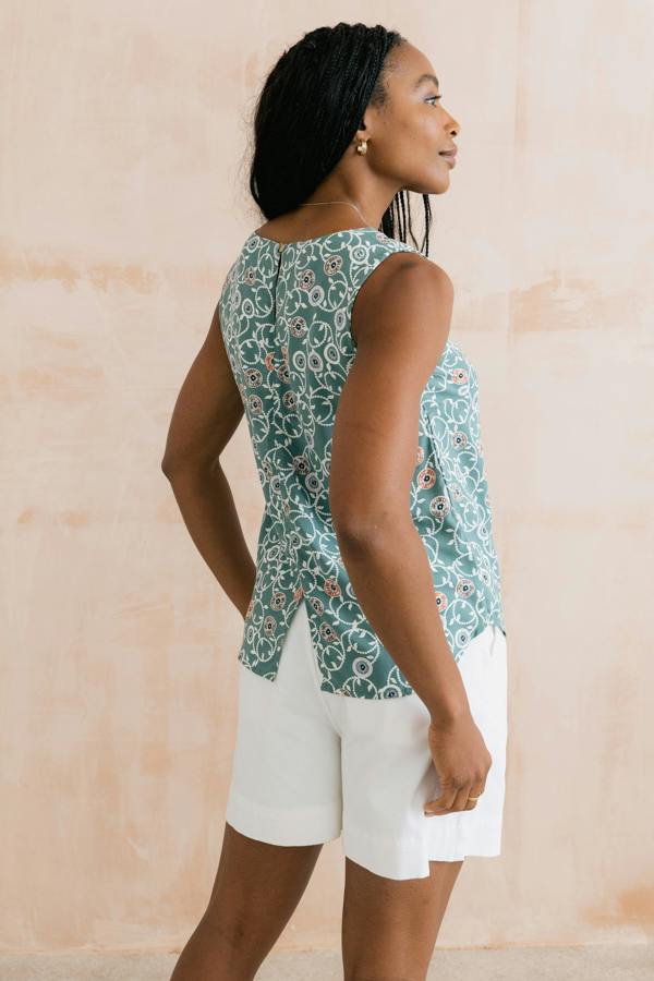 Lily & Me Sea Breeze Print Vest Ocean