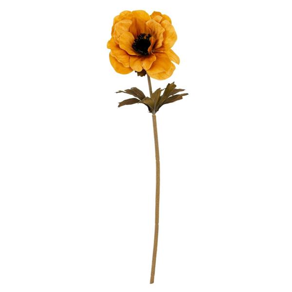 Wyld Haus Set of 3 Artificial Flowers Orange Anemone Stems
