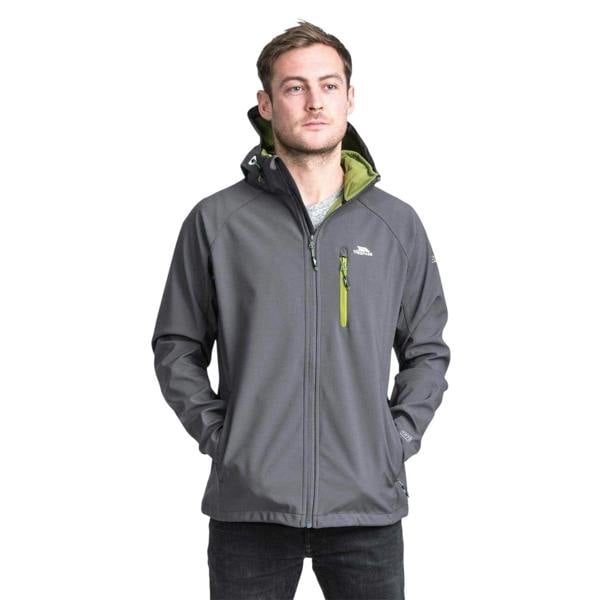Trespass Mens Nider Hooded Soft Shell Jacket - Carbon - 
