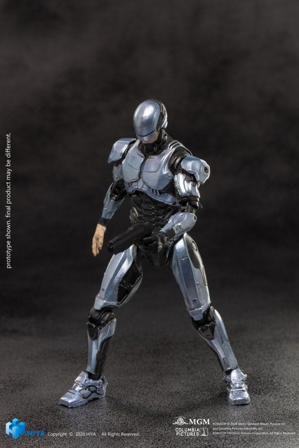 Hiya Robocop Exquisite Mini Silver Robocop 1:18 Scale HLR0085