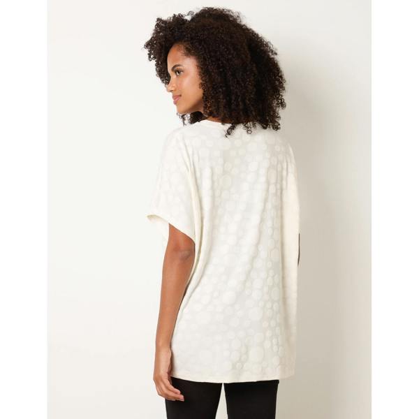Blue Vanilla Textured Bubble Print Top