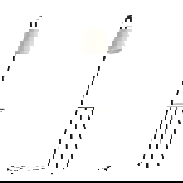 Metal Tray Table Floor Lamp with Linen Lampshade Floor Lamps Living and Home