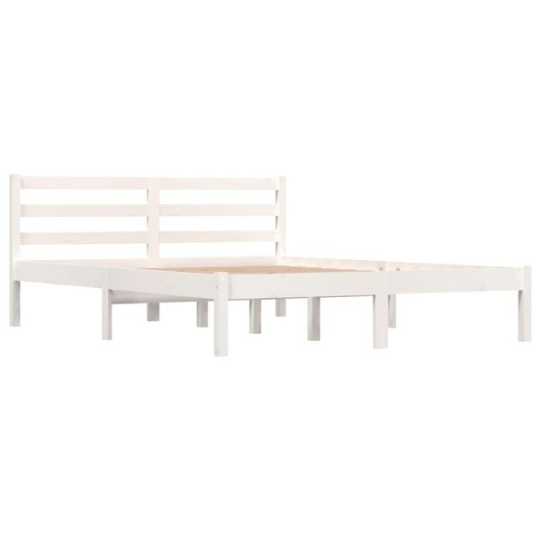 Berkfield Day Bed Solid Wood Pine 140x190 cm White
