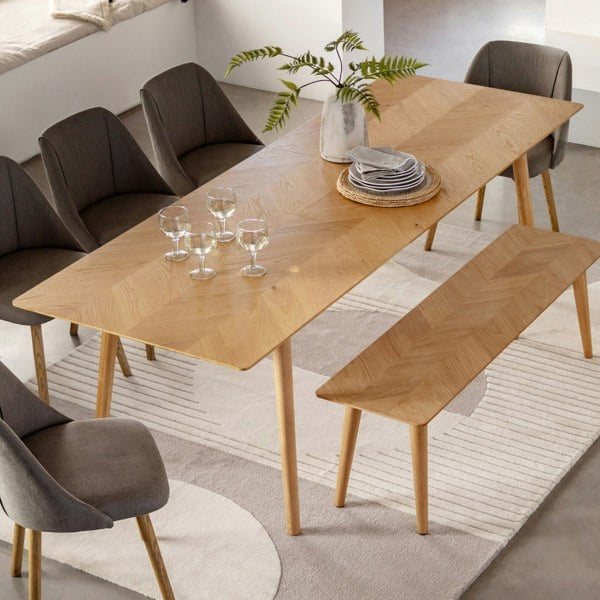 Hemming & Wills Avezzano Extending Solid Oak Dining Table (200cm - 252cm)