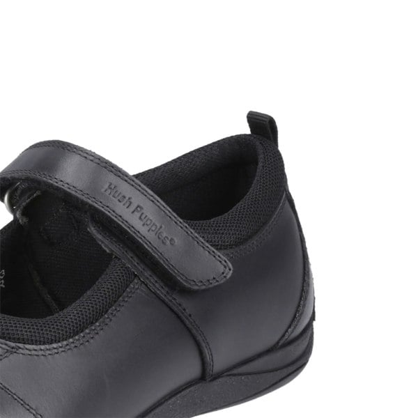 Hush Puppies Clara Senior Leather Girls's Black Shoes