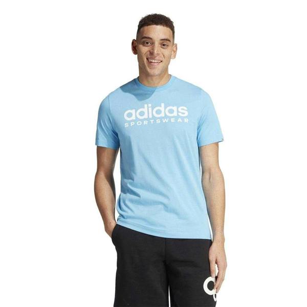 Adidas Mens Logo Single Jersey T-Shirt - Burst/Blue - 