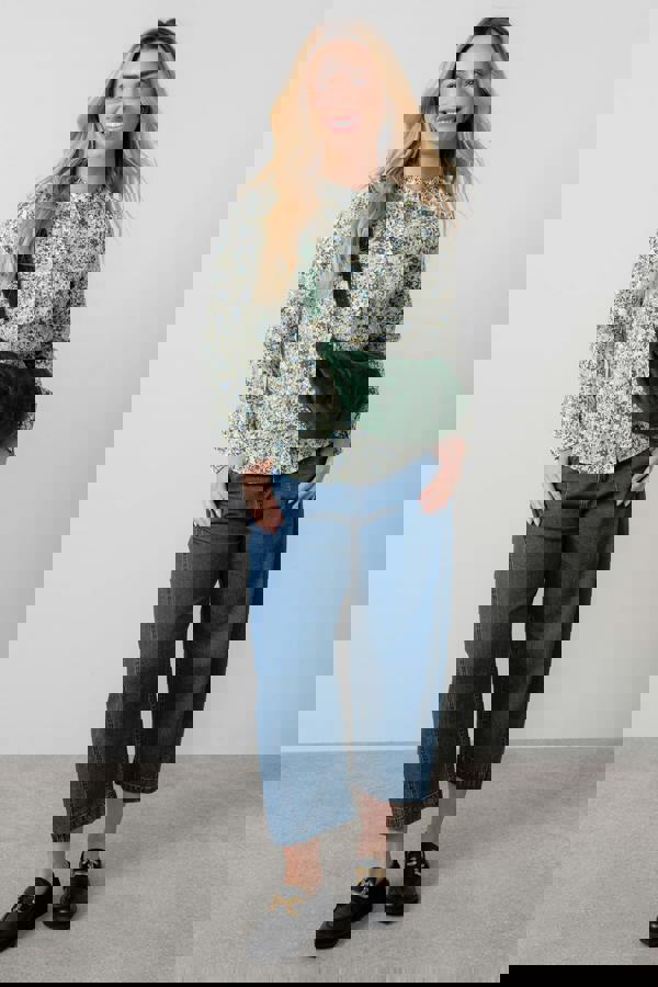 Lily & Me Jumbo Cord Crossbody Bag Pine Green