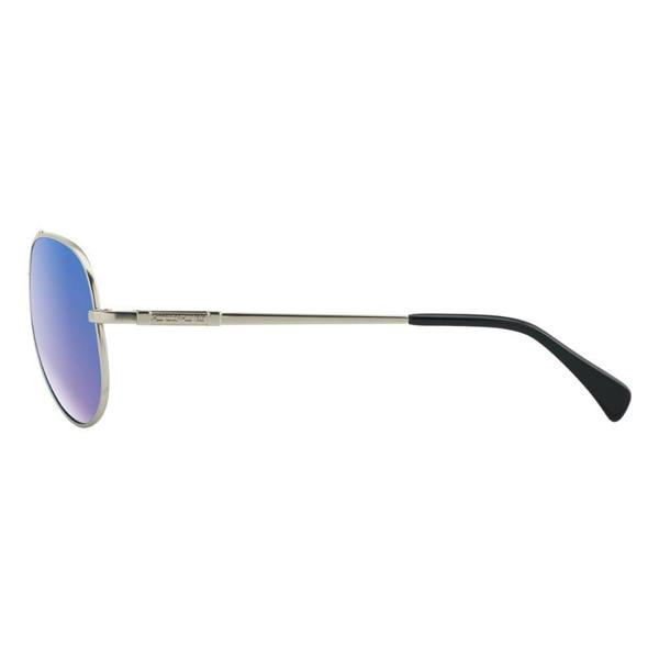 Dirty Dog MAVERICK - Silver with Polarized Blue Mirror Lens