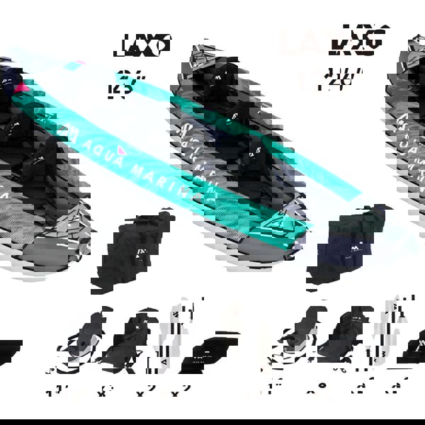 Aqua Marina Laxo 380 Inflatable Kayak Package for 2/3 People