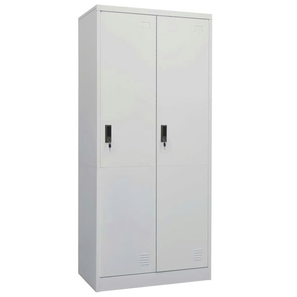 Berkfield Wardrobe Light Grey 80x50x180 cm Steel