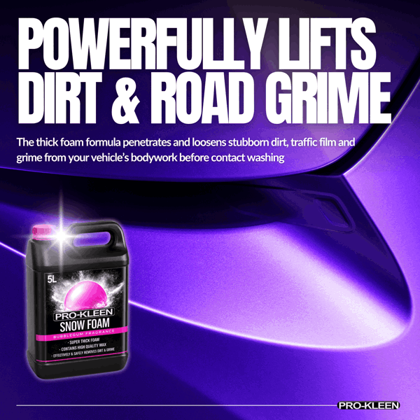 ProKleen Pro-Kleen Snow Foam - Produces Thick Foam to Remove Dirt, Grime, Grease and More 15L Bubblegum