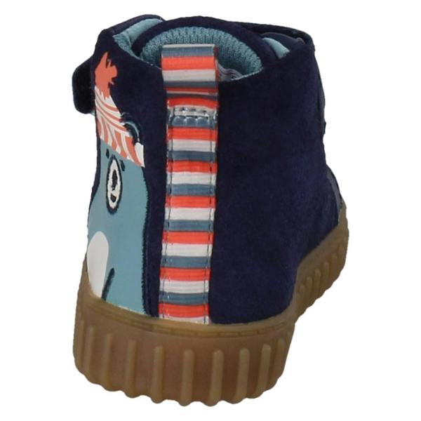 Clarks Boys Clarks Elasticated Lace Bear Face Ankle Boots Cove Kind