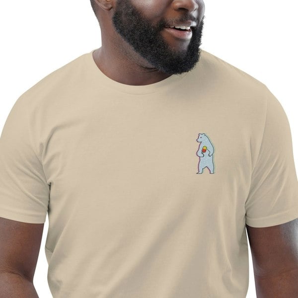 ANCHOR & CREW Polar Bear x Ice Cream In The Wild Organic Cotton Embroidered T-Shirt