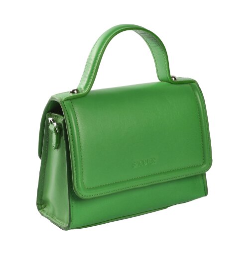 SADDLER  TINA Leather Flapover Handbag - Adjustable Strap, Phone Pocket, Crossbody or Handheld - RFID Protected