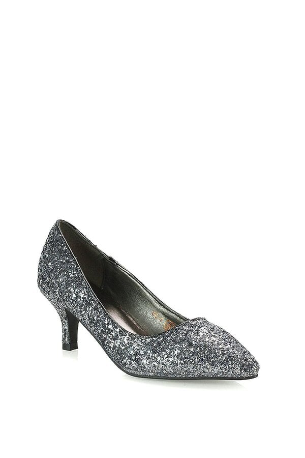 XY LONDON Pointed Toe Mid Stiletto Kitten Heel Court Shoes