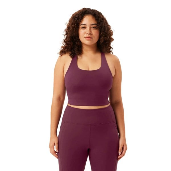 Girlfriend Collective Womens/Ladies Paloma Racerback Bra - Plum