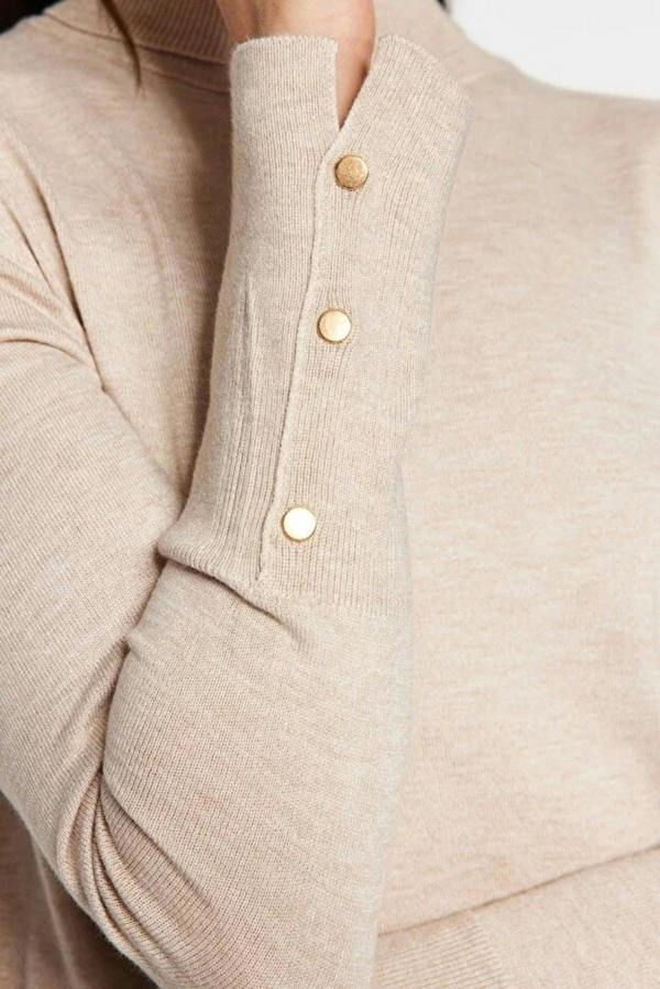 WOVCOR Mercerized Look Basic Knit Sweater