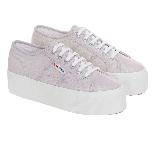 Superga Womens 2790 Lamew Lace Up Trainers - Pastel Lilac/Iridescent