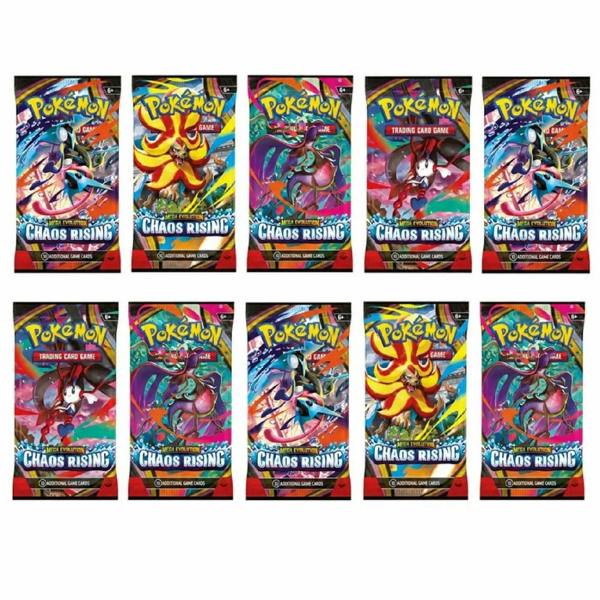 Pokemon Trading Card Game (TCG): Mega Evolution Chaos Rising Booster Pack Assortment * 10 Pack