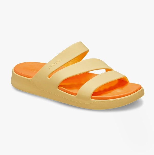 Crocs 209587-78Z GETAWAY STRAPPY Womens Sandals Golden Hour