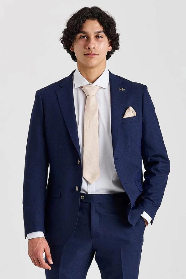 Belmont - Men's Navy Tailored Fit Blazer - Paul Andrew - 1