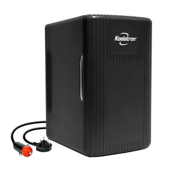 Koolatron 6L Mini Fridge 8 Can Portable Skincare Fridge for Bedroom, Car or Office – 12V Cooler & Warmer (Black)