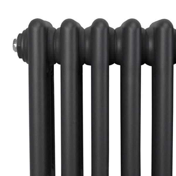 Monstershop Traditional 3 Column Radiator - 600 x 1462mm - Anthracite Grey