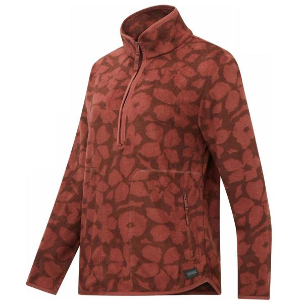 Regatta Womens/Ladies Frankie Shadow Flower Half Zip Fleece - Dark Cherry - 