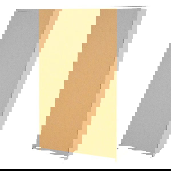 Furniture To Go Uppsala Open Mobile Wardrobe Unit in White with a Grey Textile Curtain