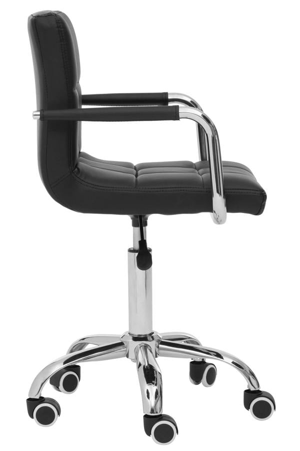 Interiors by Premier Finn Black Home Office Chair with Swivel Base