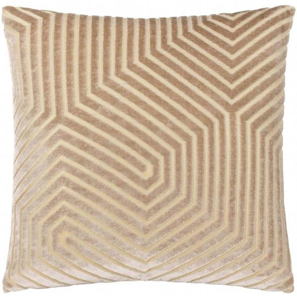 Paoletti Evoke Cut Cushion Cover - Mink - 