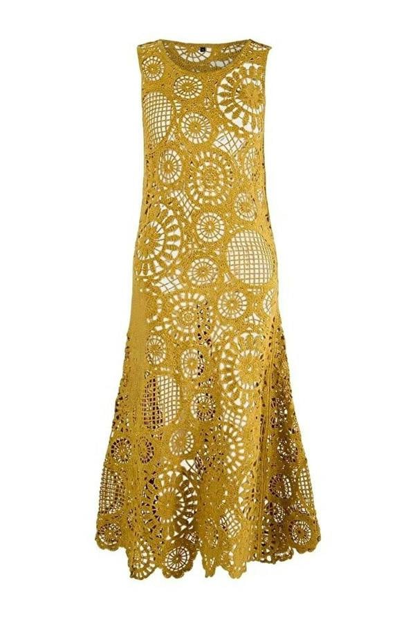 WOVCOR Knitted Maxi Beach Dress